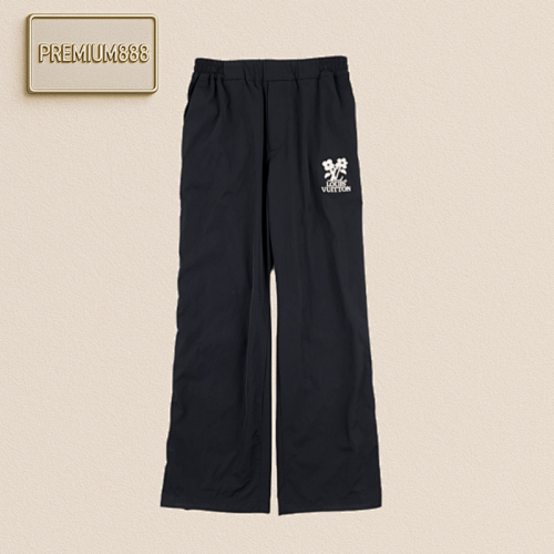 L V Flower Long Pants - Black