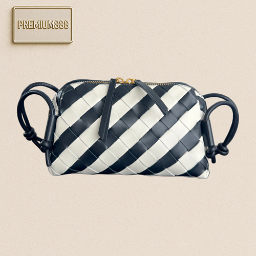 BV Product - Patterned Concert Classic Woven Space Blue With White. Laid-back Yet Fashiona