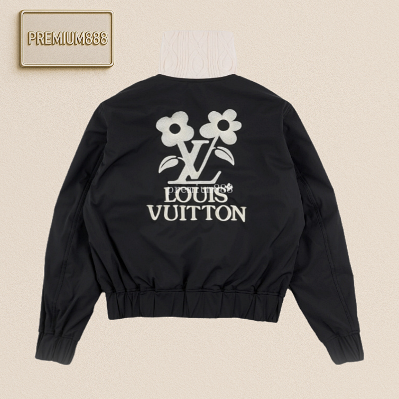 Off-White L V Small Flower Cotton Jacket - Black