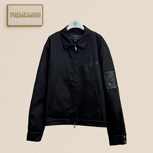 Chrome Hearts CH Croix's New Autumn And Winter Solid-color Patchwork Cotton Jacket