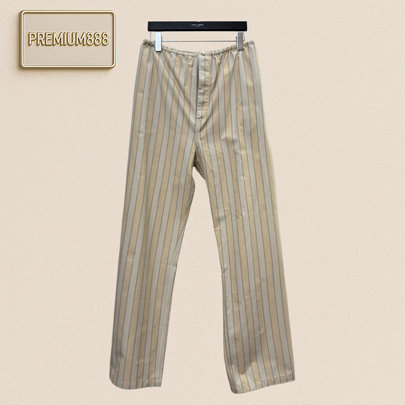 MM6 Magira Striped Interspaced Elasticated Waist Straight-Tee Casual Pants