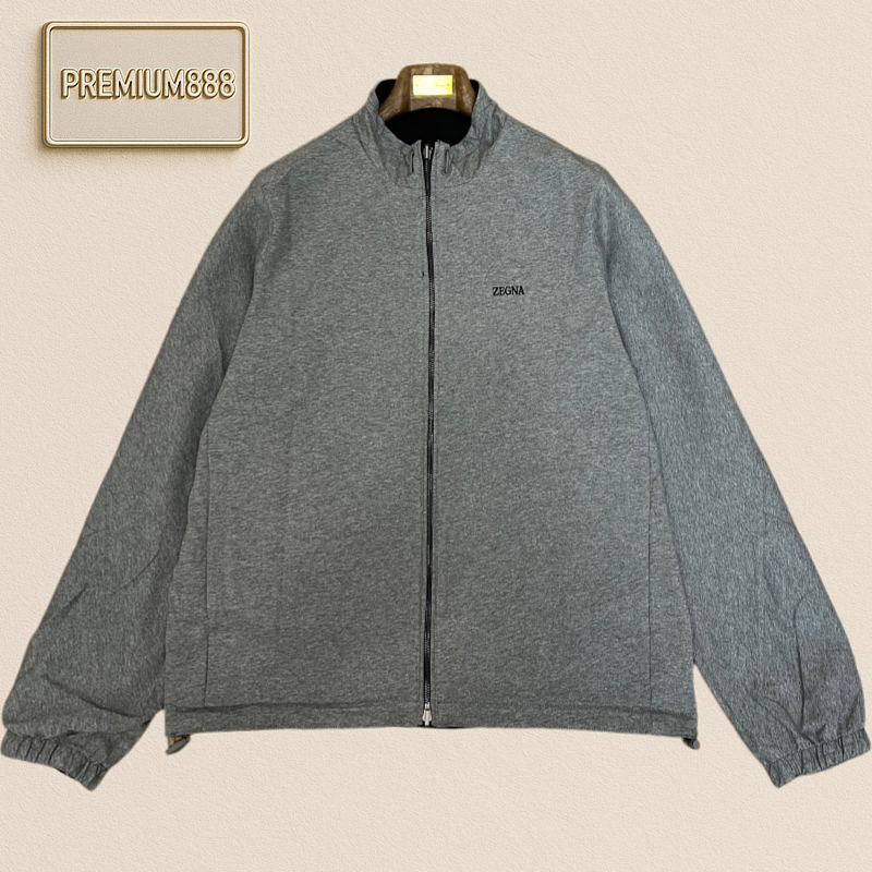Zegna Jenia Casual Embroidered Two-Sided Wearable V-Neck Jacket