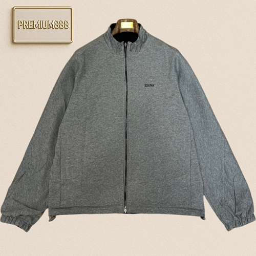Zegna Jenia Casual Embroidered Two-Sided Wearable V-Neck Jacket