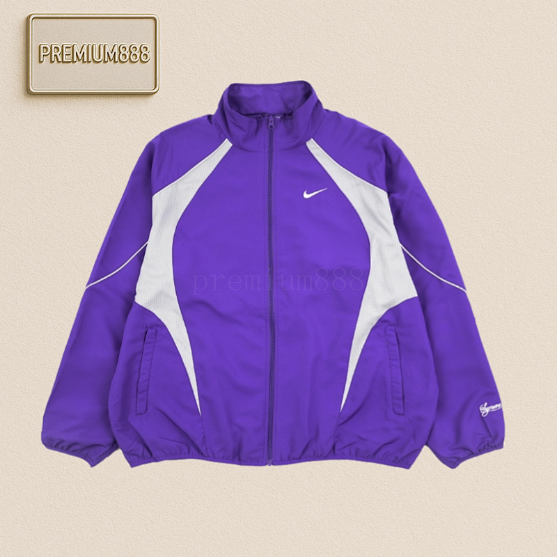 Supreme Sup 25ss Collaboration Swoosh Graphic Stand-up Collar Jacket