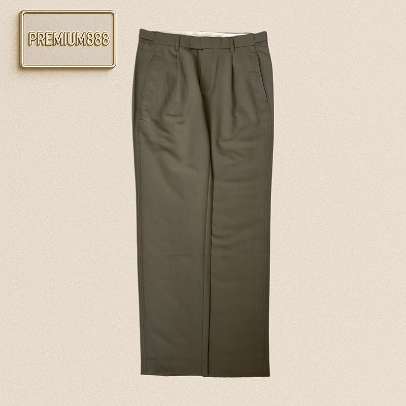 Zegna Jenia Simple Double Pleat Casual Pants
