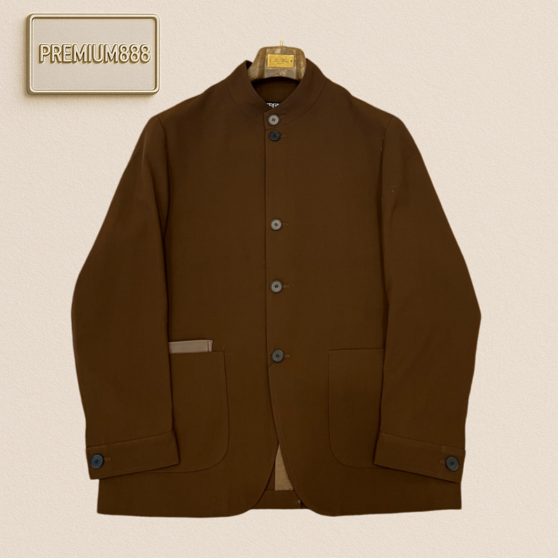 Zegna Jenia Button-down Leather Pockets Casual Jacket