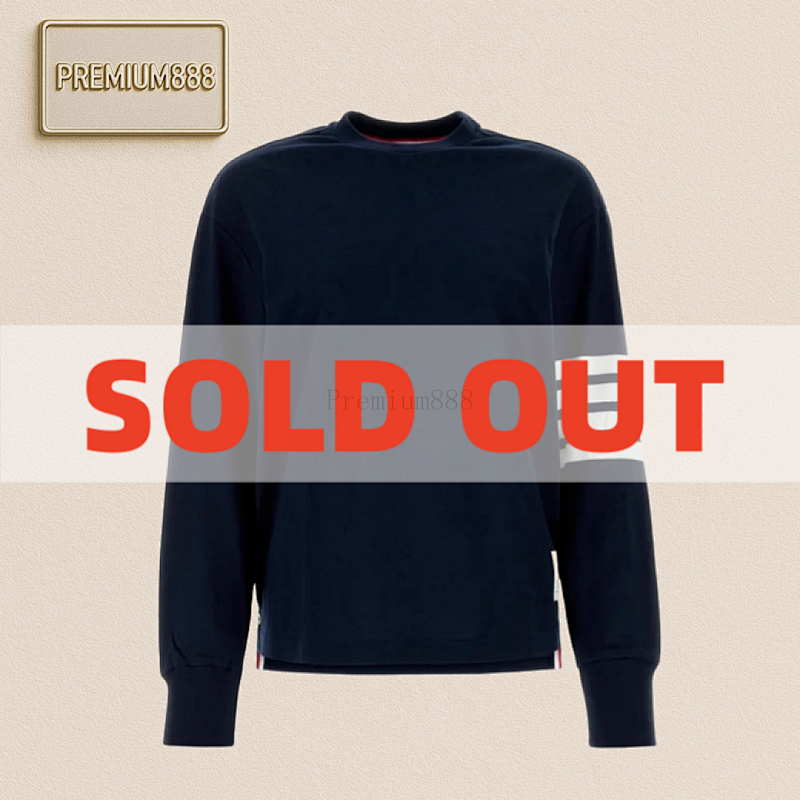 Th Om Bro Wne Striped Four-bar Sweatshirt