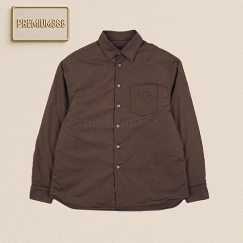 Prada Prd Pocket Inverted Triangle Cotton Jacket