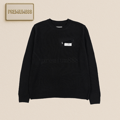 MM6 25Fw Tape Digital Label Round-neck Sweater