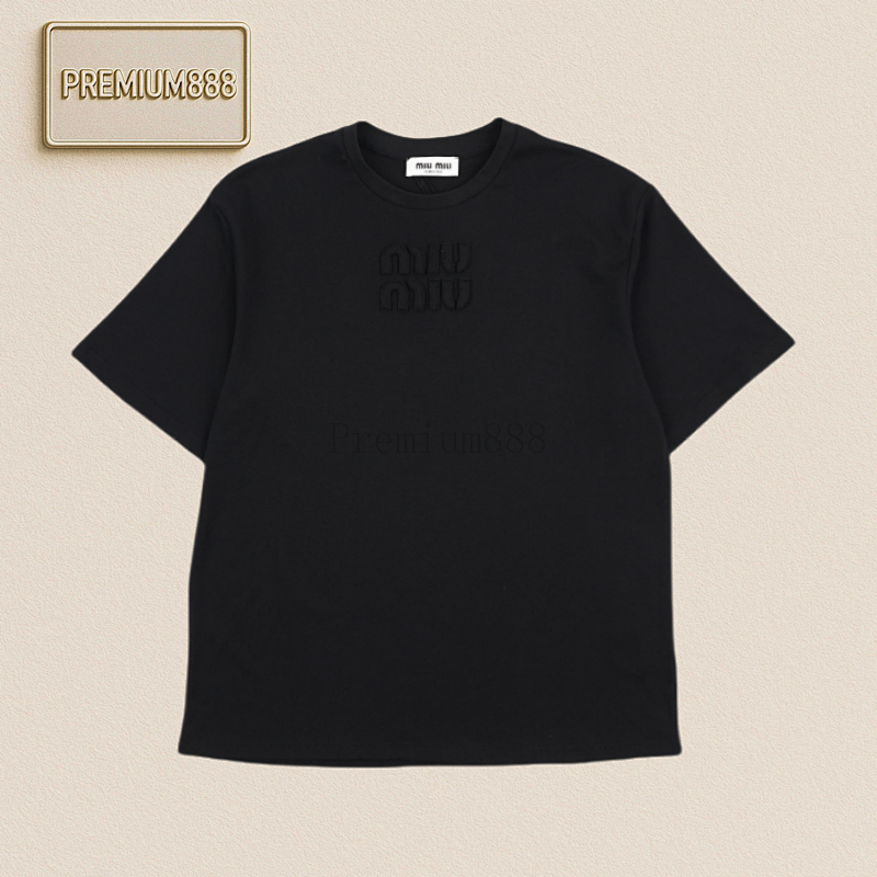 Miu Logo Short-sleeved White