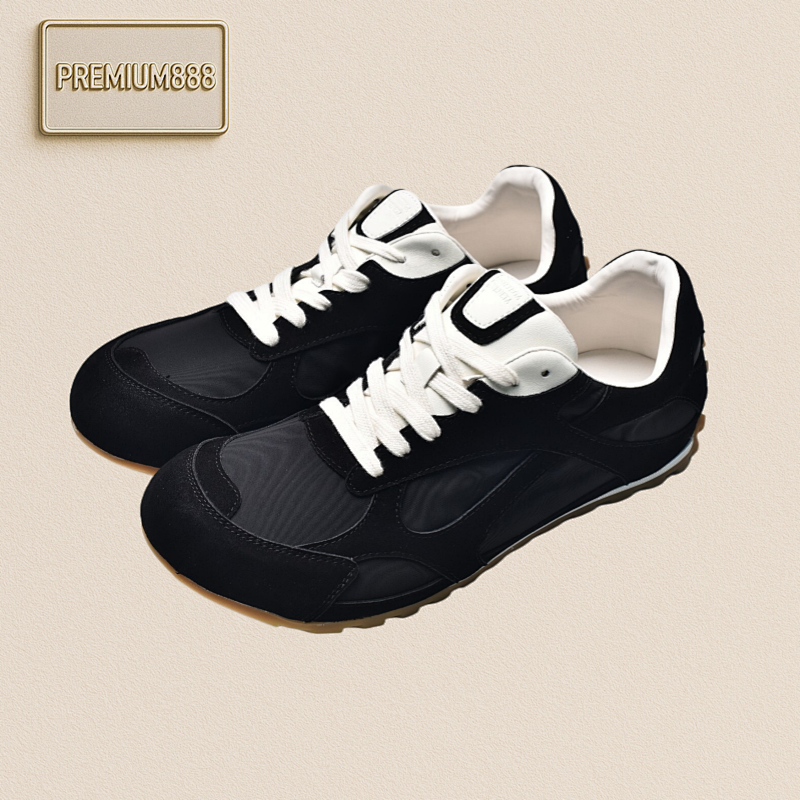 Bottega Veneta Orbit Flash Calf Leather Round Toe Lace-up Thin Sole Low Top Casual Shoes M