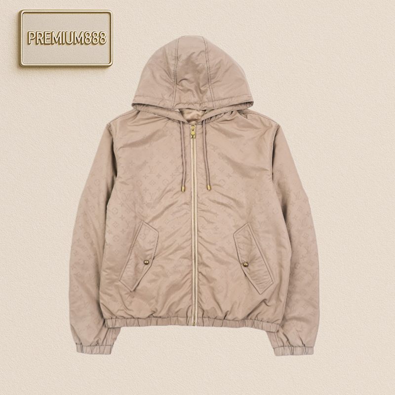 Louis Vuitton Intaglio Embossed Cotton Jacket In Khaki