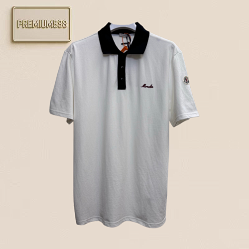 Monc Monmouth Embroidered Letter Polo Shirt Short Sleeve