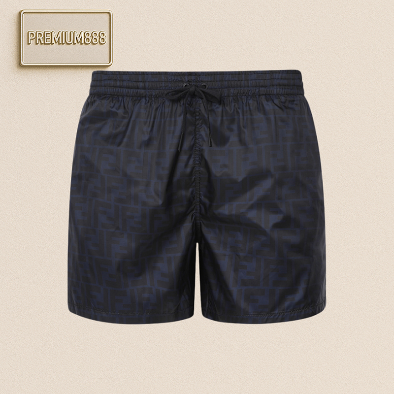 Fendi Blue Double F Nylon Swim ShortsItem