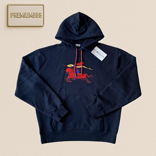 Bbr Fleece Quill Embroidered Hooded Sweatshirt