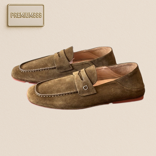 Ferragam's New Men's Driving Shoes. The Fabric Is Made Of Fully Imported Cowhide Presentin