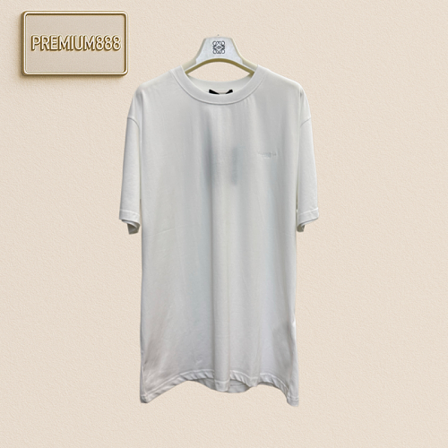 1v Lettered Embroidered Round-neck Short-sleeved T-shirt