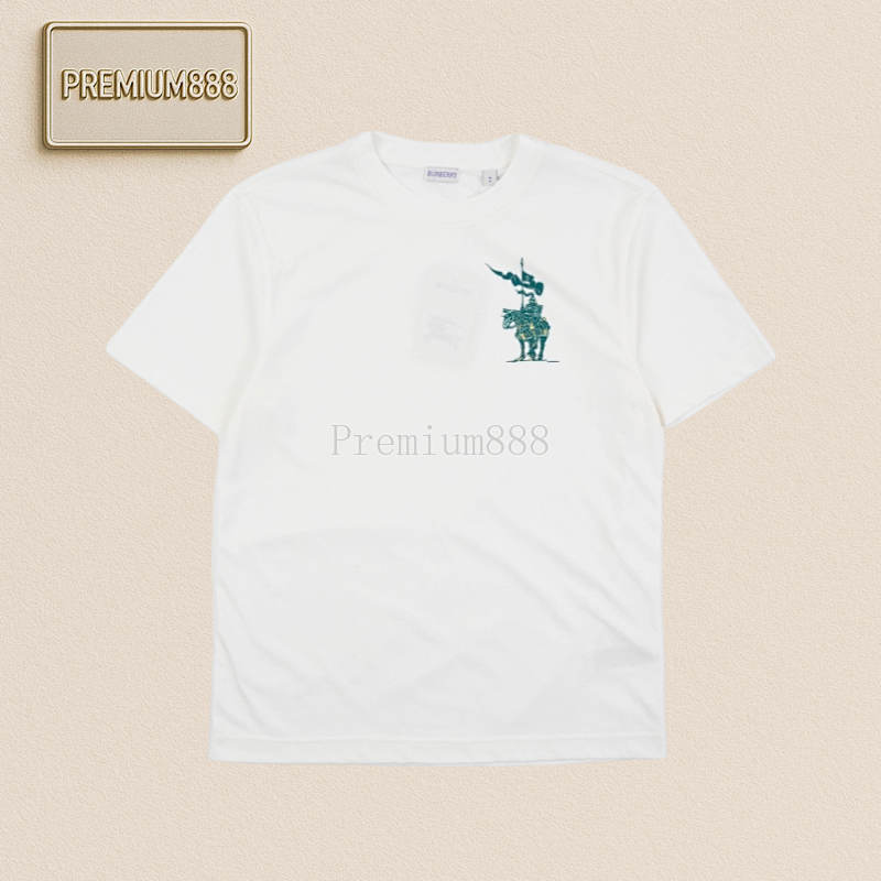 Bu Rberry Knight Print T-shirt - White