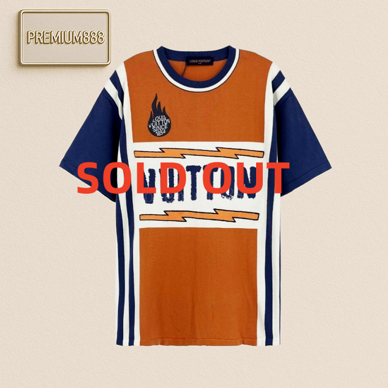 L V Flame Contrast Short-sleeved T-shirt