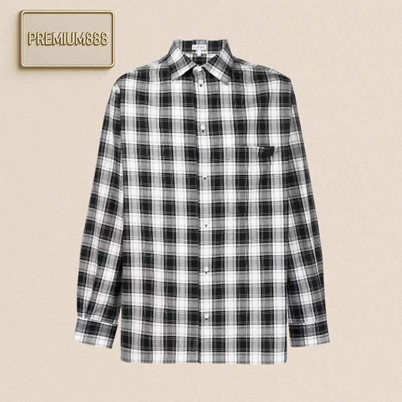 Loe WE Black And White Plaid Shirt