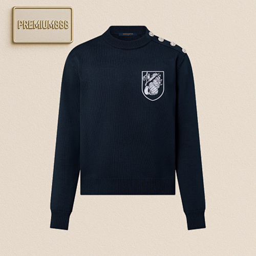 L V Embroidered Knit