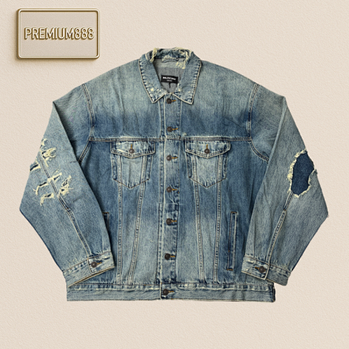 Balenciaga Blcg Destroys The Lightning Denim Jacket