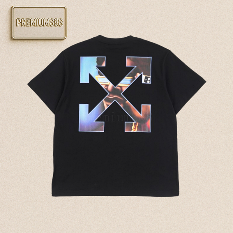 OW 25ss Portrait Transparent Arrow Print Short Sleeves