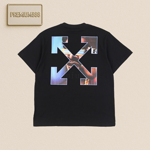 OW 25ss Portrait Transparent Arrow Print Short Sleeves
