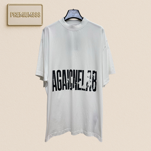Balenciaga Reversed Letter Cracked Print Short-Sleeved T-Shirt