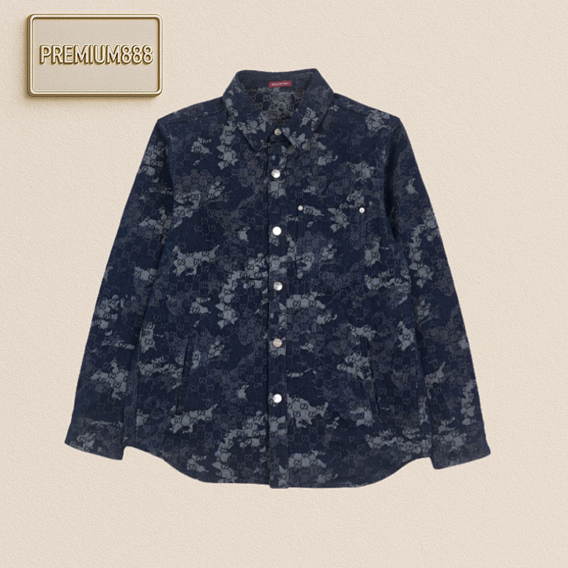 G 25Fw Double G Marble Denim Shirt Jacket