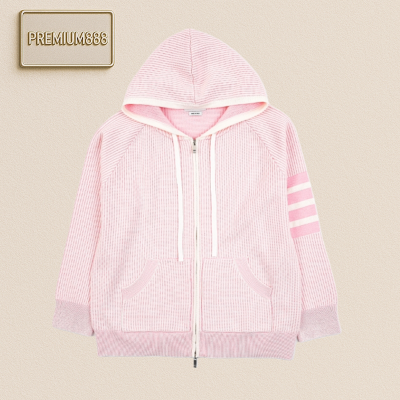 TB Four-bar Vertical Striped Hooded Jacket