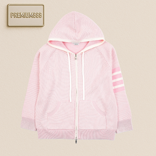 TB Four-bar Vertical Striped Hooded Jacket