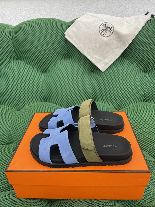 Hermès Herm Ès Chypre Suede And Moedskin Functional Sandals