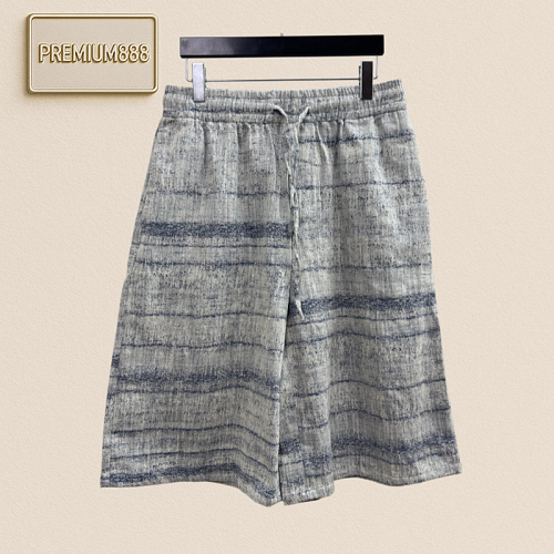 Loew Texture Jacquard Embroidered Denim Shorts