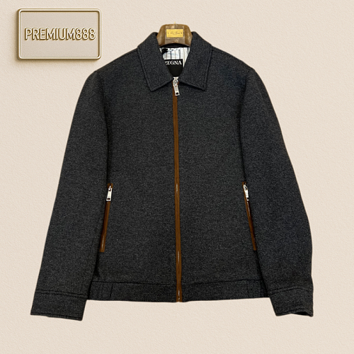 Zegna Jenia Buttoned Zipper Wool Blended Jacket