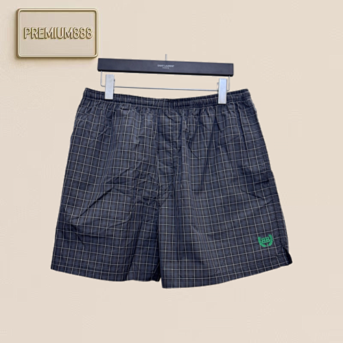 Bal Paris Embroidered Wheat Pattern Beach Shorts