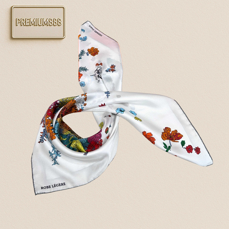 Hermès Light Flower Dress Hermes 90 Cm Square Scarf