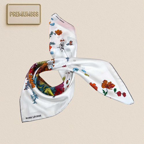 Hermès Light Flower Dress Hermes 90 Cm Square Scarf