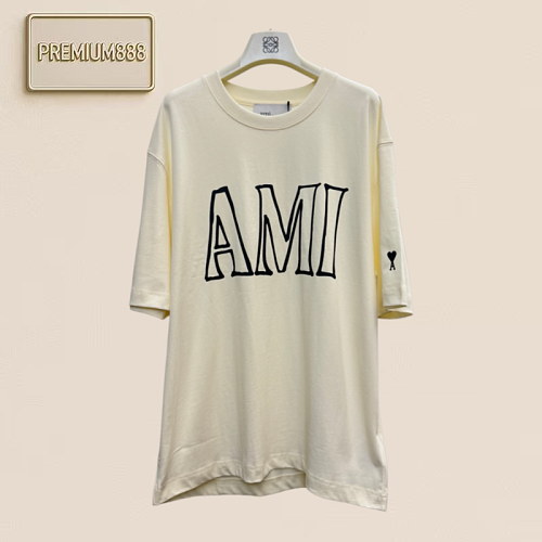 Ami Classic Letterprint Short Sleeve Shirt