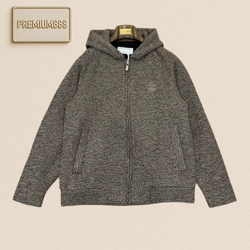 BC Brunello Flowy Hooded Warm Cotton Knitted Jacket
