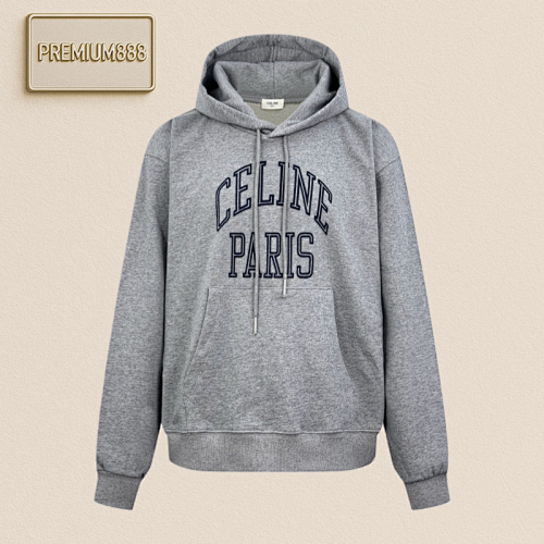 Celine Plush Hooded Sweatshirt
