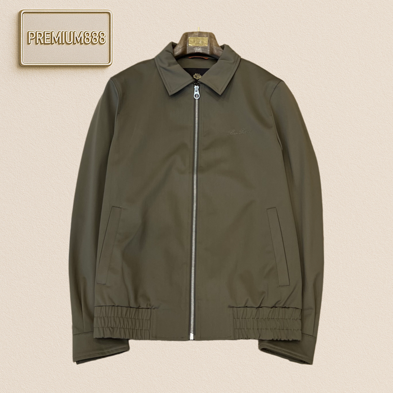 LP Nooyi Pianay Button-Up Embroidered Casual Pilot Jacket Coat