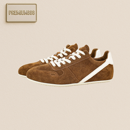 RickOwens RO Minimal Sneak Rick Owens Calfskin Round Head Lace-up Low Top Casual Living Sh