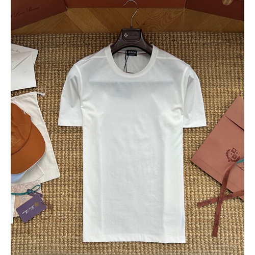 Zegna Jenia Simple Classic Round-neck Short-sleeved T-shirt