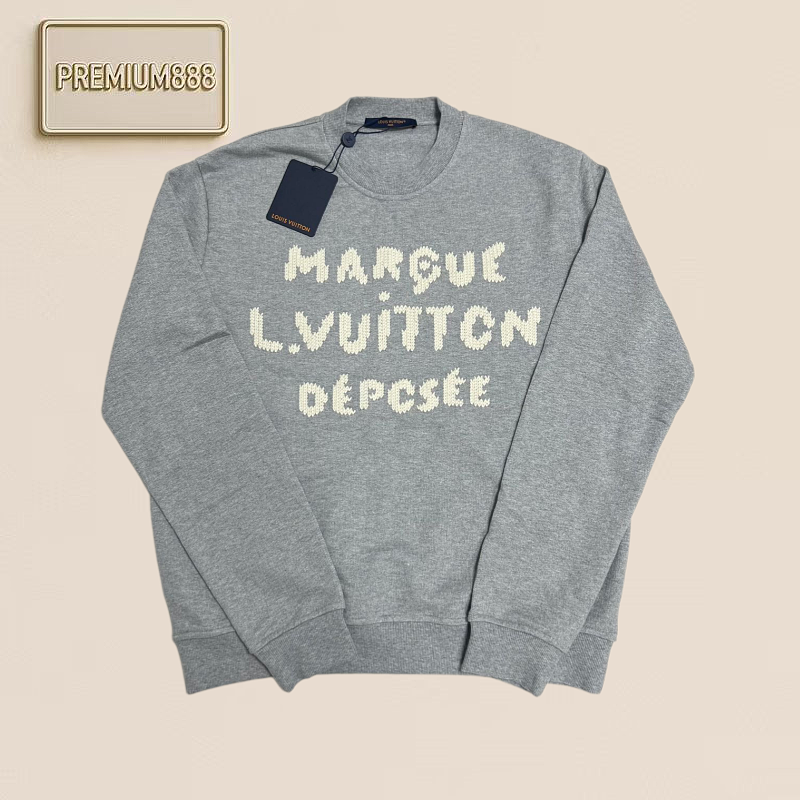 1v Knitted Embroidered Round Neck - Light Gray