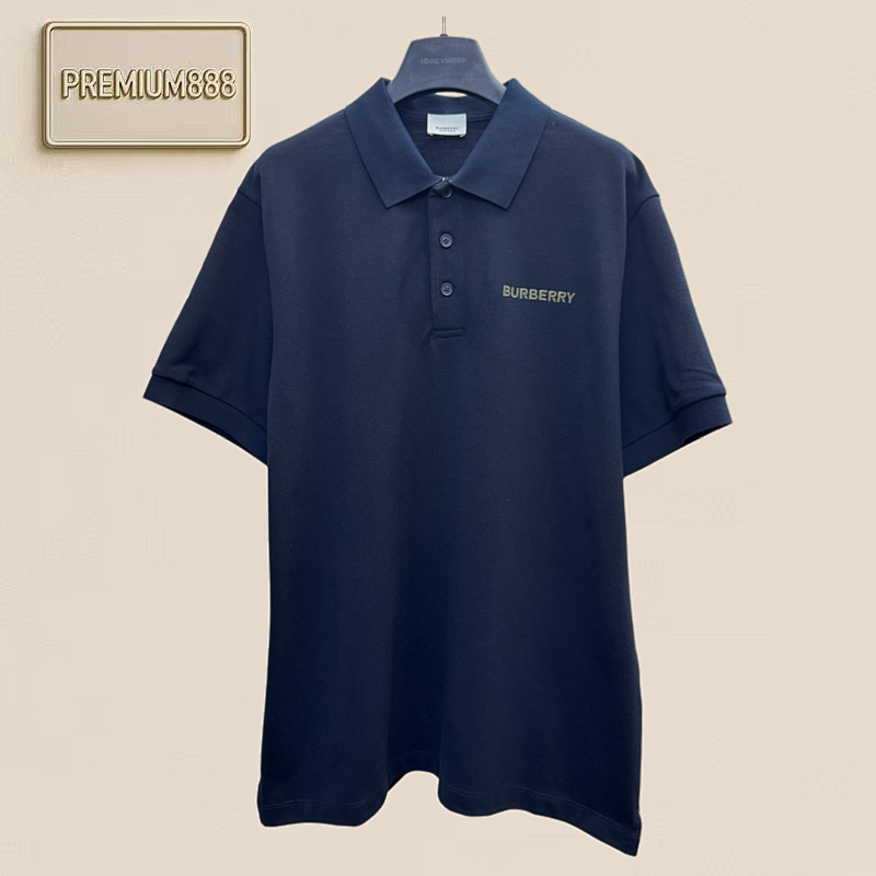 Burberry Letter Logo Embroidered Short-sleeved Shirt