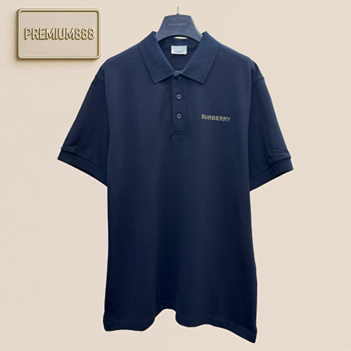 Burberry Letter Logo Embroidered Short-sleeved Shirt