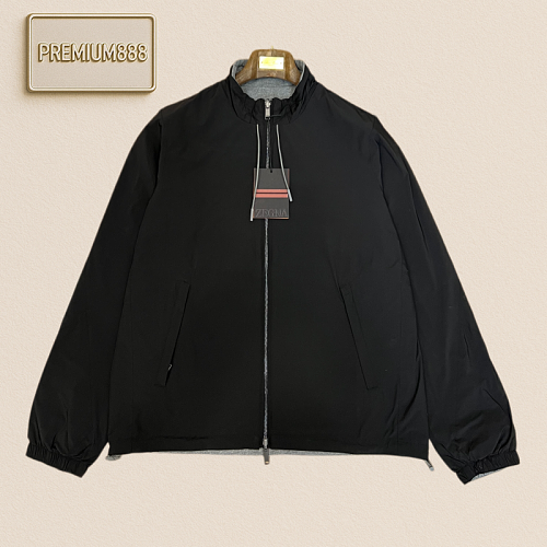 Zegna Jenia Casual Embroidered Two-Sided Wearable V-Neck Jacket
