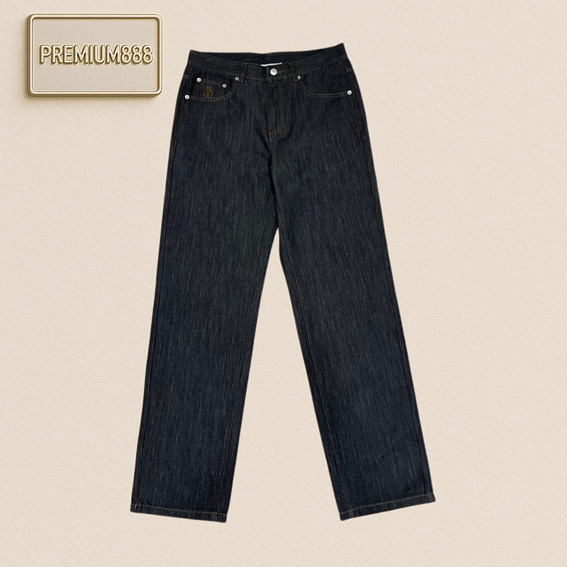 BC Brunello Casual Denim Pants With Straight Fit