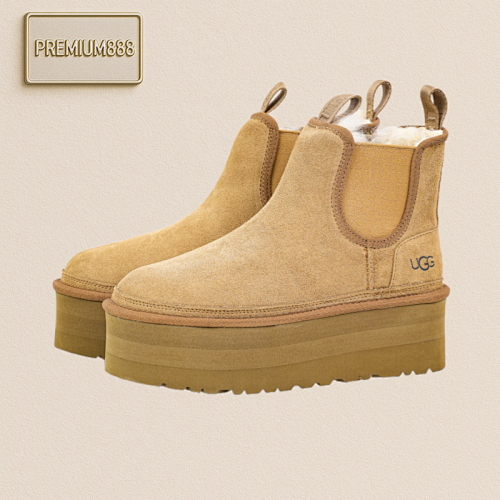 Ugg Elastic Band Chelsea 5cm Thick-soled Snow Boots For Women